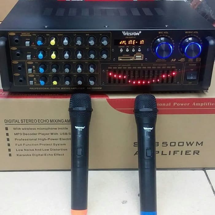 Ampli Weston SA 3500 free 2 Mic Pegang wireless