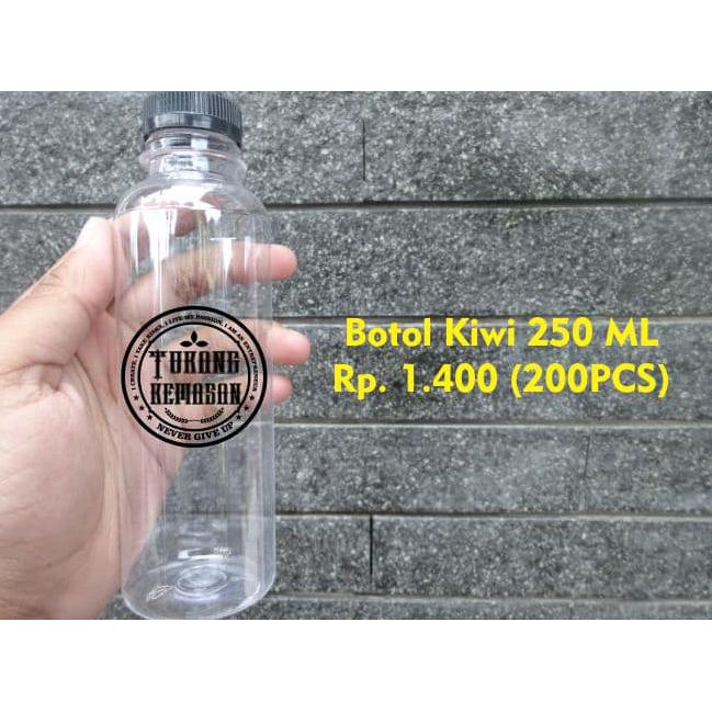 BOTOL PLASTIK KIWI 250 ML / PET / KEMASAN