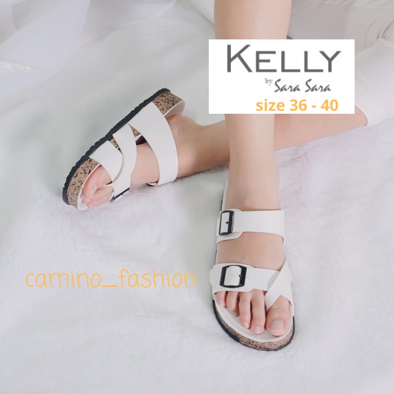 Sara Sara KELLY Sandal Slop Wanita sandal ban dua sandal jepit wanita sandal kasual terbaru