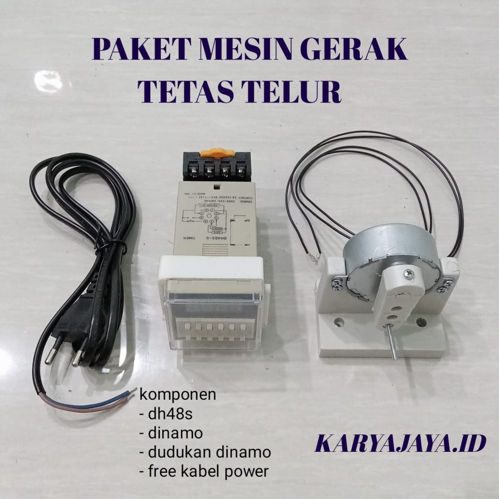 Paket Mesin Gerak MG 1 DH48S, DINAMO,  DUDUKAN, Tetas Telur