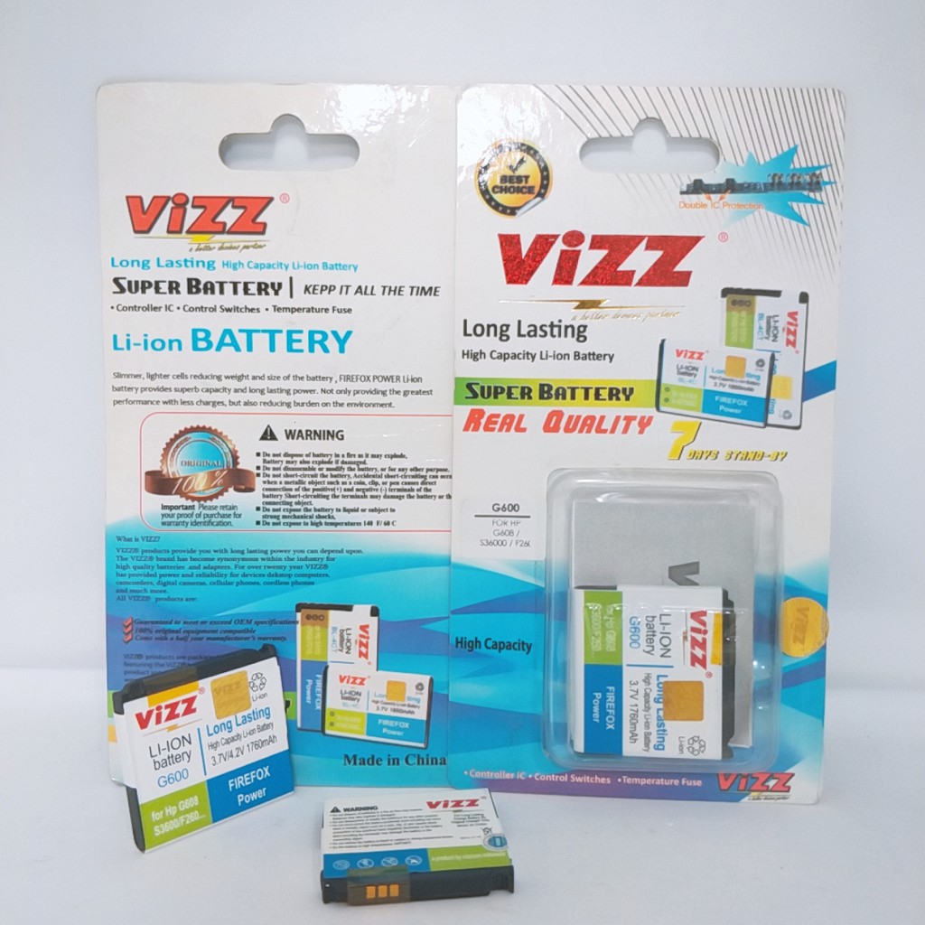 BATERAI ORIGINAL VIZZ DOUBLE POWER SAMSUNG G600 ATAU G608 ATAU S36000 ATAU F260