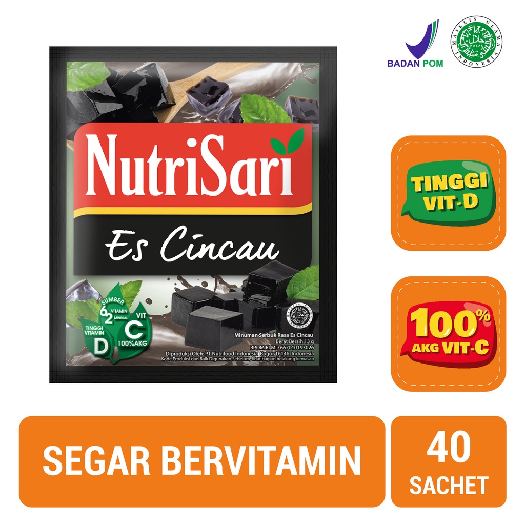 

NutriSari Es Cincau 40 Sachet - Minuman Buat Vitamin C & Vitamin D