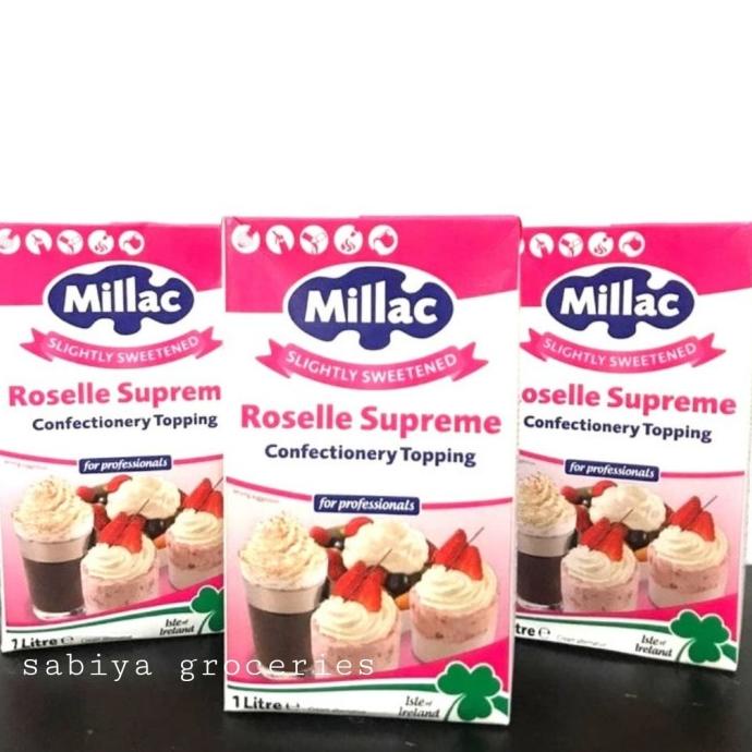 

(BISA COD) MILLAC ROSELLE WHIPPING CREAM 1 Liter