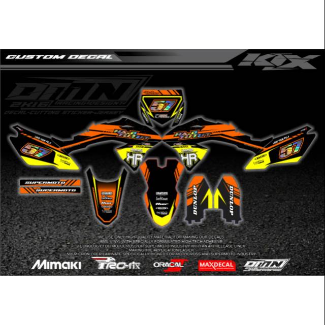 Decal klx Bf desain terbaru kombinasi bahan hologram