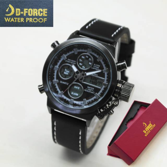 jam tangan pria Dforce original water resistance 4.4cm
