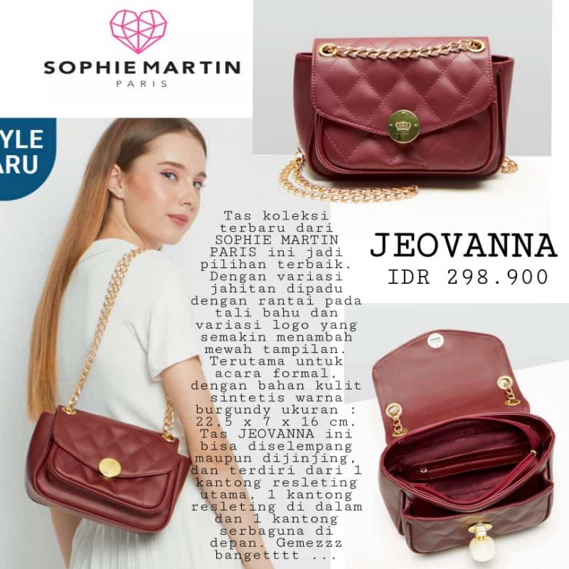 TAS SELEMPANG JEOVANNA SOPHIE PARIS NEW STYLE