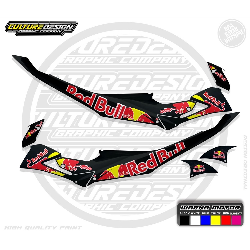 STRIPING TRANSPARAN SATRIA FU FACELIFT TYPE S REDBULL