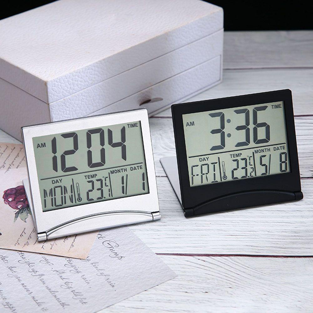 R-flower Alarm Clock High Quality Kalender Cuaca Dengan Suhu Jam Mini Lipat