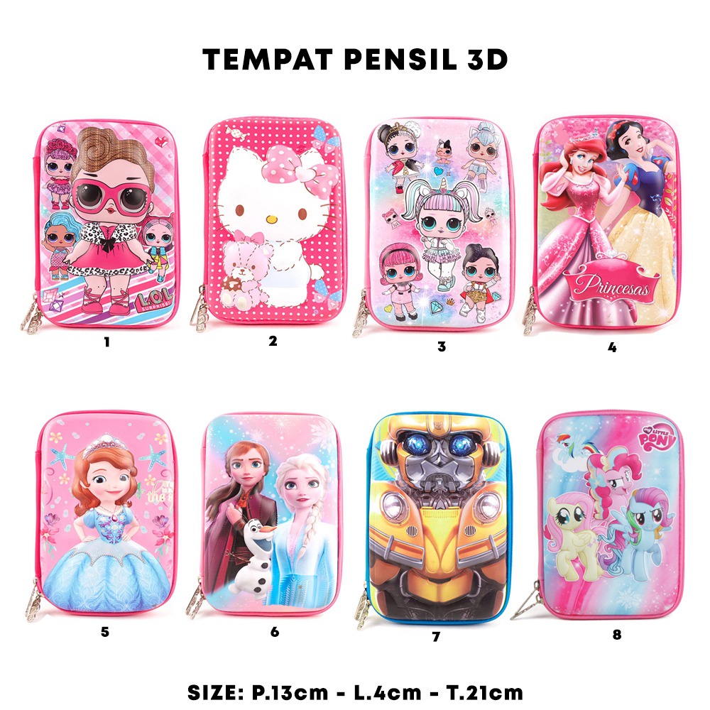 

Kotak pensil anak gambar 3D