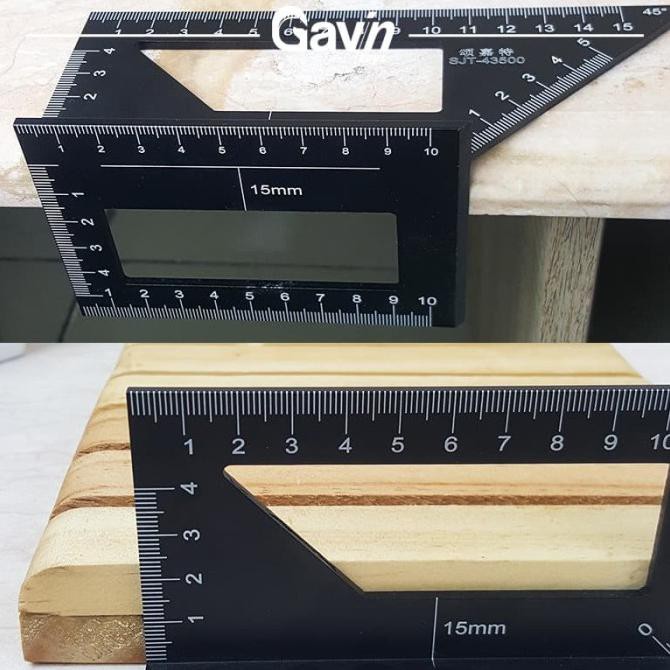 

∞ Speed Square Penggaris Siku Derajat Woodworking Mistar Angle Ruler ☫