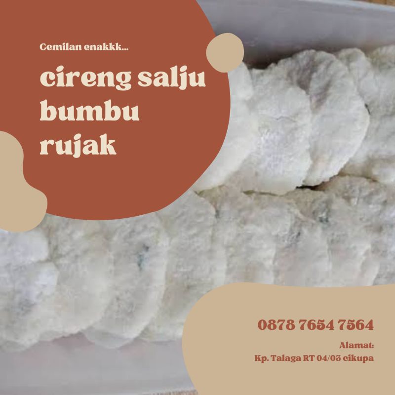 cireng salju bumbu rujak, cireng mentah 1 pack isi 10 biji, Frozen food