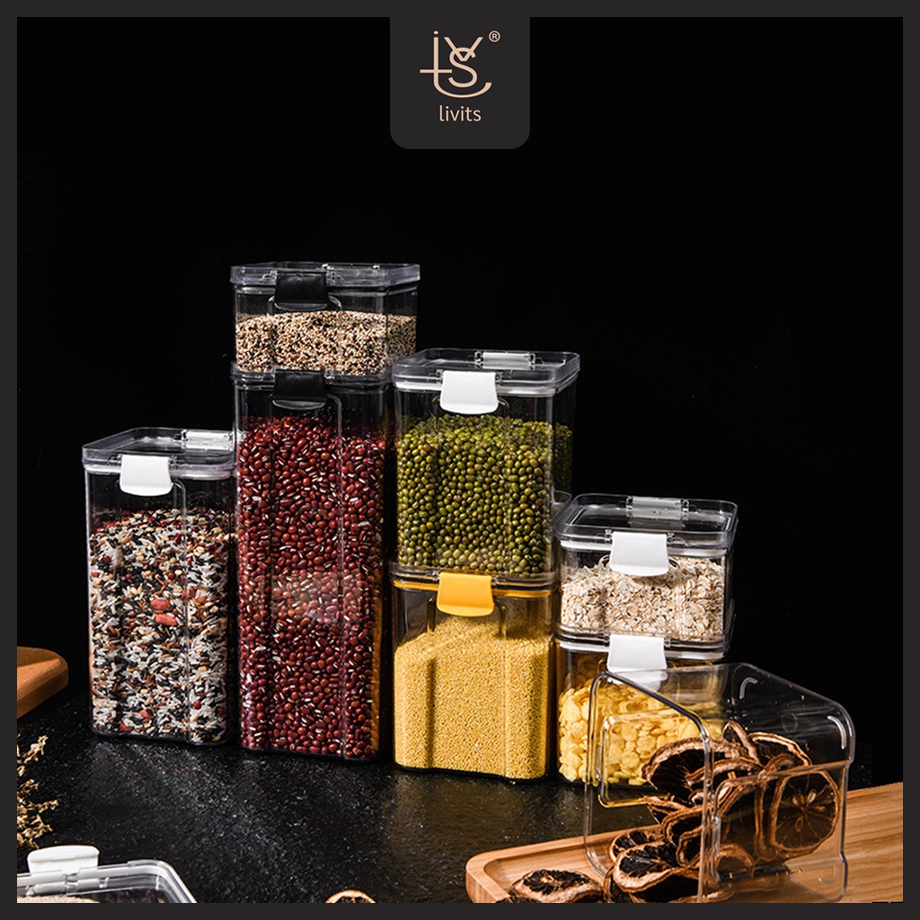 TOPLES KOTAK SNACK KEDAP UDARA | CEREAL CONTAINER | FOOD STORAGE JAR | KONTAINER MAKAN | GRAIN JAR