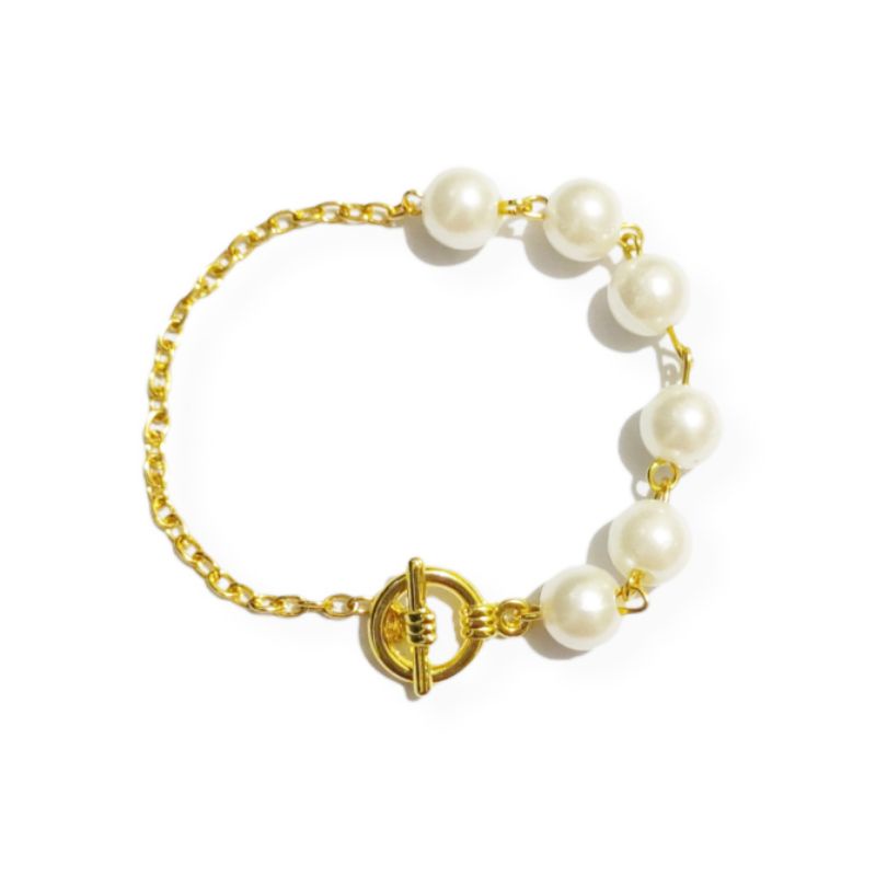 Gelang Maidie Korean Pearl Asymetric Bracelet Mutiara Style Korea