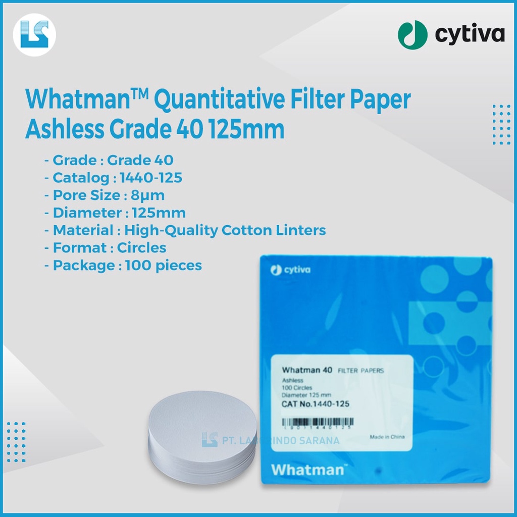 Whatman Filter Paper / Kertas Saring Grade 40 , 125 mm