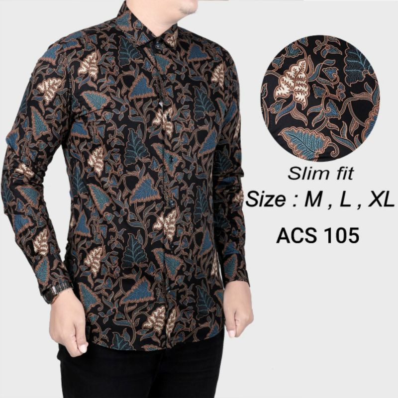 BAJU BATIK PRIA SLIM FIT MODERN ELEGAN KEMEJA BATIK PRIA SLIM FIT KATUN PREMIUM CBL949