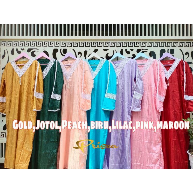 Mukena Parasut Abaya Sholat Anak Traveling Renda Premium