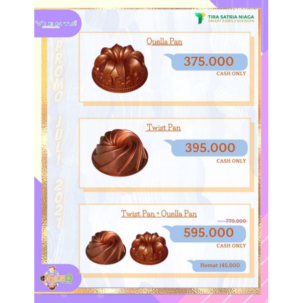 Twist Pan + Quella Pans Vienta