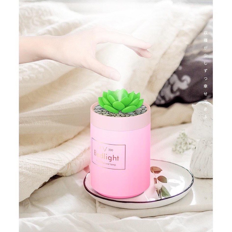 Humidifier Air Diffuser Ultrasonic Mist Maker with 7 Colors LED Lamp Lotus 330ml (02)