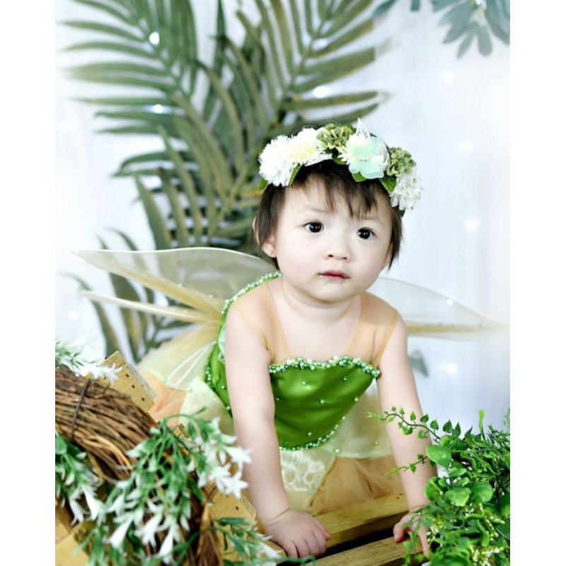 HEADBAND BABY TINKERBELL / BANDANA BAYI FLOWER (COCOK UNTUK ULTAH / PESTA)