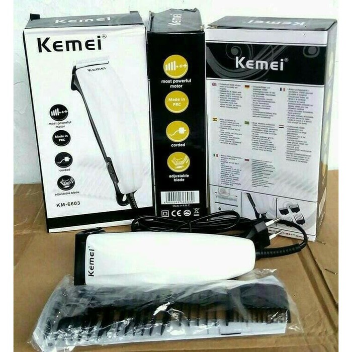 Alat Pencukur Rambut Kemei KM-6603 Elektrik Hair Clipper Multifungsi