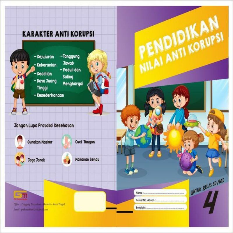Buku Pendidikan Nilai Anti Korupsi Kelas 4 SD