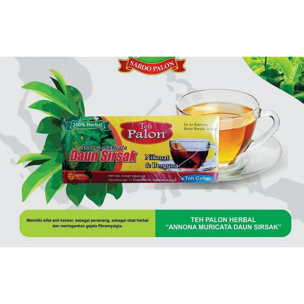 

TEH PALON HERBAL CELUP DAUN SIRSAK ANNONA MURICATA 100% HERBAL dari bahan Alami