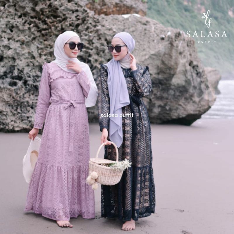 GAMIS BRUKAT PESTA JUMBO MUSLIMAH / DRESS KONDANGAN NIKAHAN LAMARAN / GAMIS PESTA MEWAH