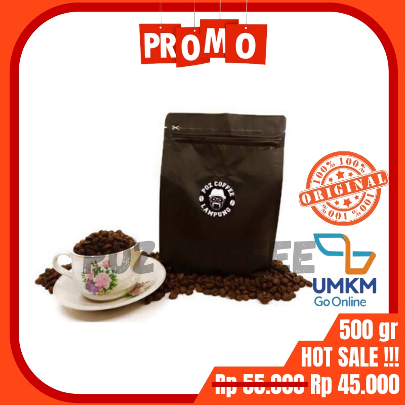 

Kopi Robusta Lampung Asli Poz Coffee Bubuk 500 gram