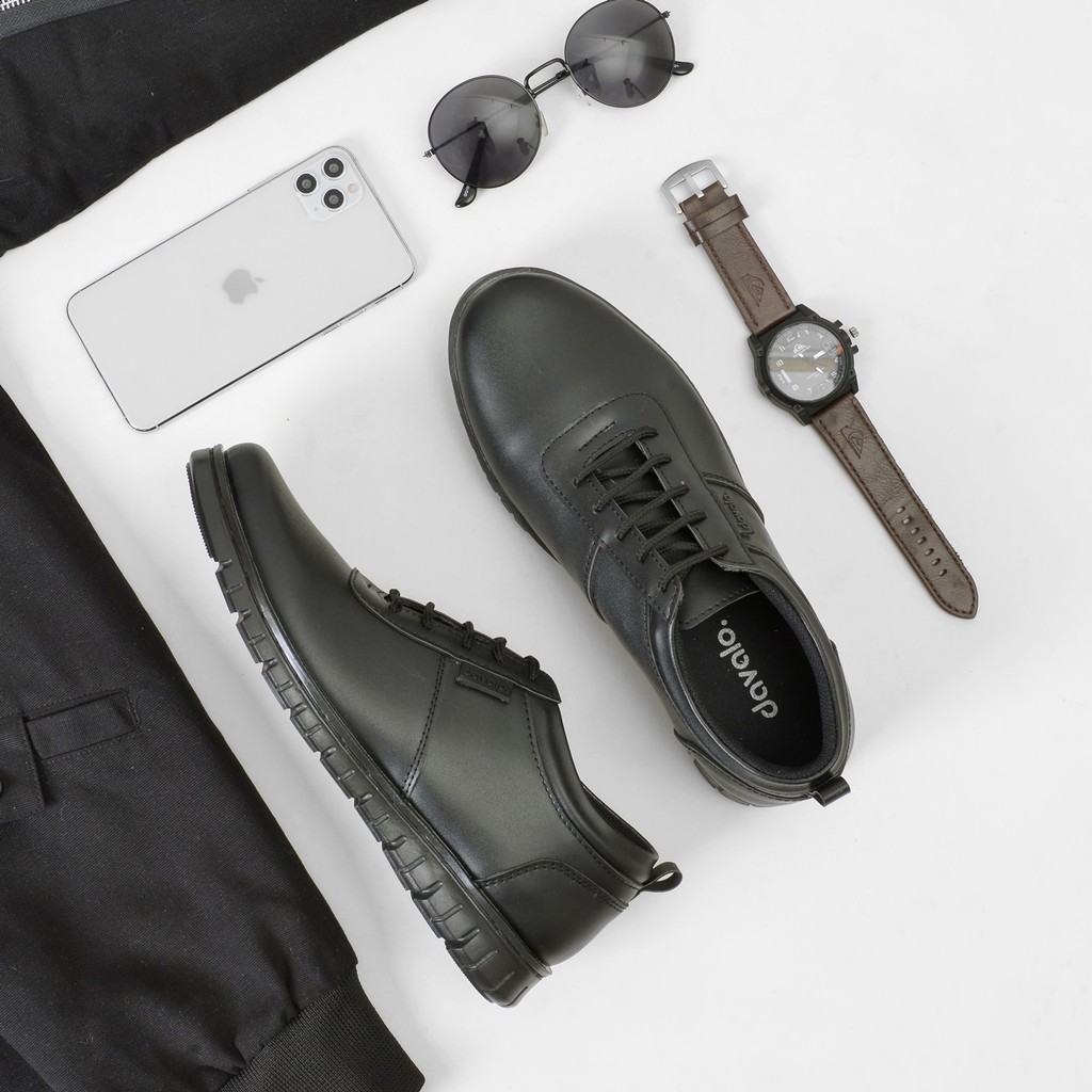 Sepatu Pantofel Pria Formal Casual Kerja Kantor d098 | Pantofel Hitam Pria-2