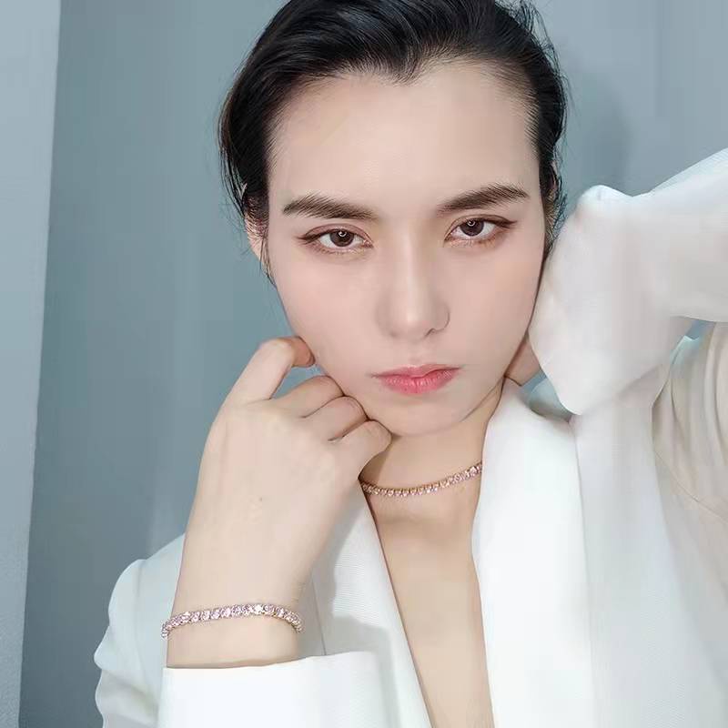 Gelang Serut Adjustable Wanita Imitasi Fashion Berlian Imitasi