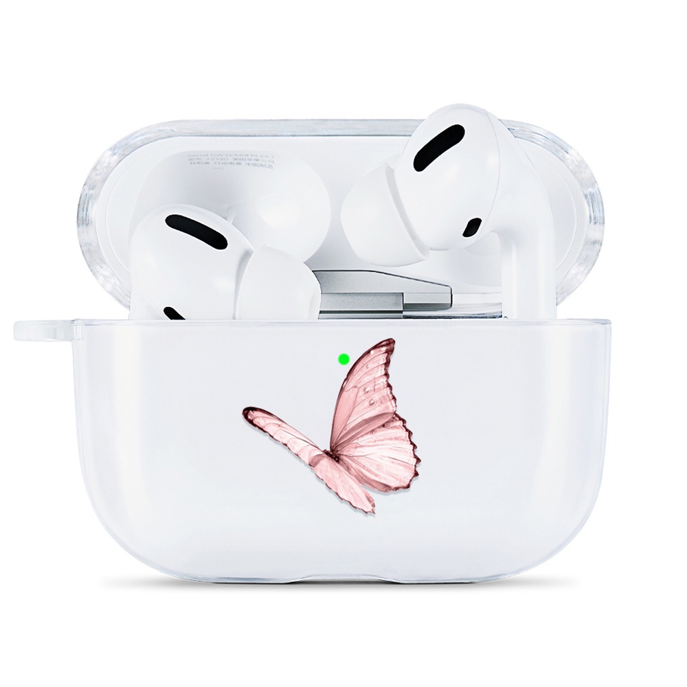 Simple AirPods Pro Case Anti-fall Silicone Soft Case Headset Protection Cover Cute Cartoon Butterfly