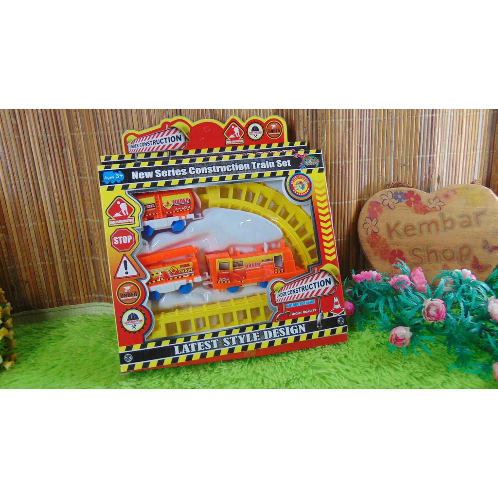 GA11069 Mainan Anak Kereta Api Konstruksi Construction Train Set Sepur Sepuran