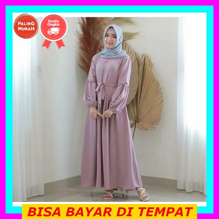 Baju Gamis Wanita Remaja Bordir Terbaru 2021 Model Kekinian Mewah Trand Pesta Kondangan Bahan Moscre