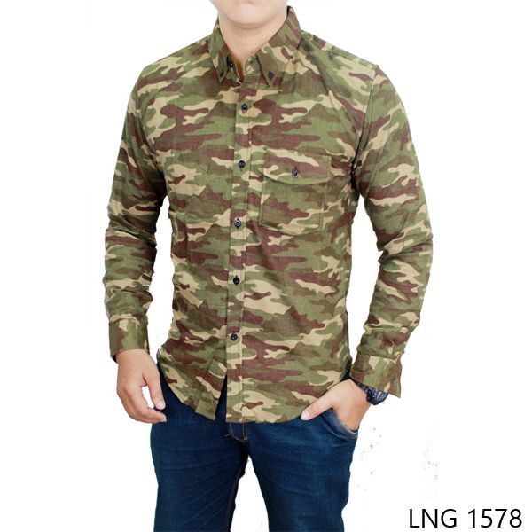 Kemeja Panjang Loreng Flanel LORENG  LNG 1578