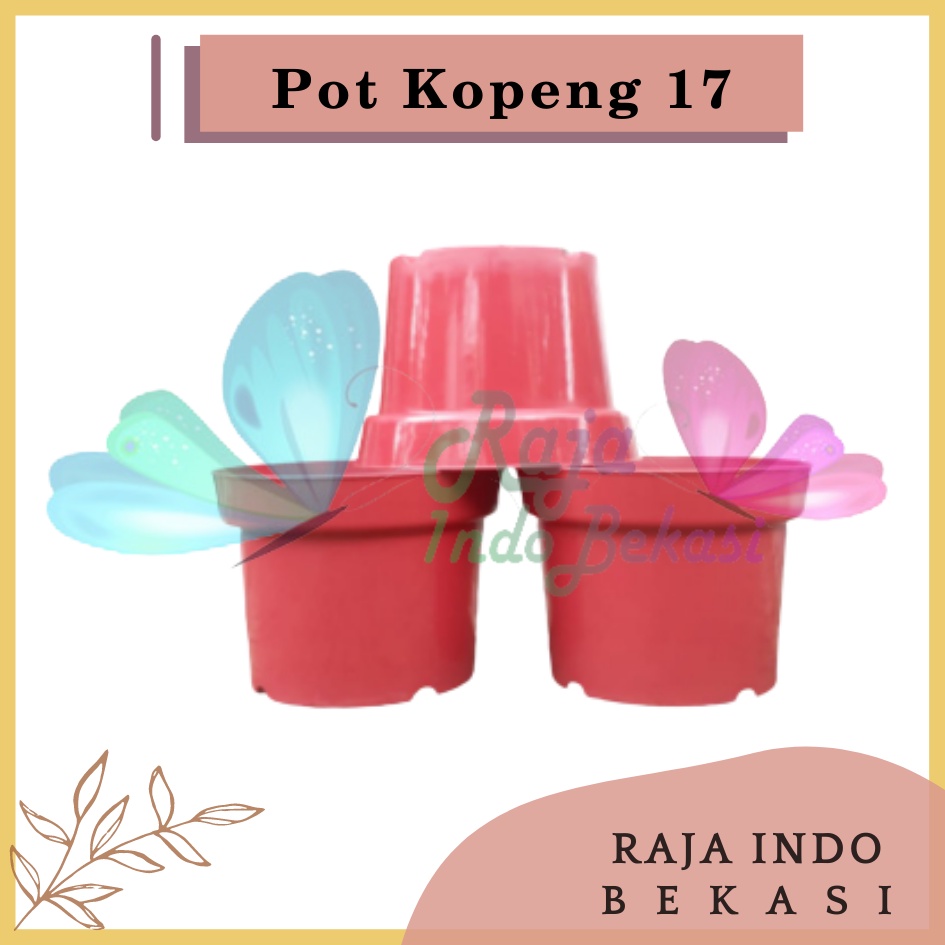 Pot Kp Kopeng 17 Merah BATA By Garden Of Love Pot Bunga Plastik Putih Murah Ukuran Mirip Pot Tani 17