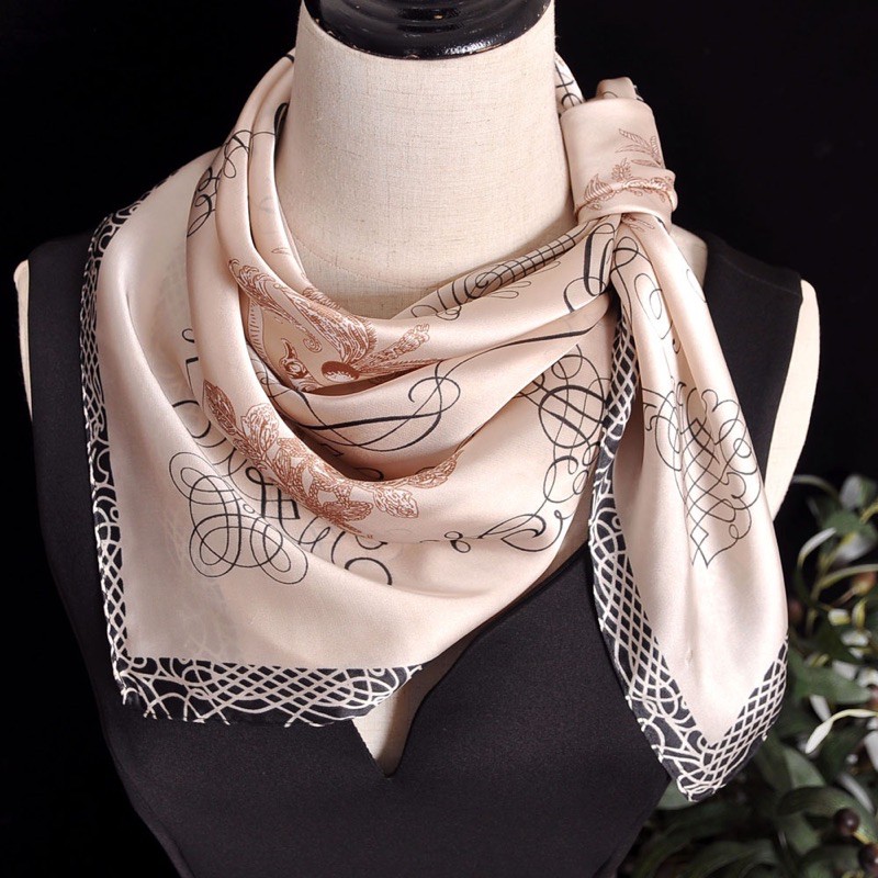 P001 - Scarf Segiempat Satin Import • 90 x 90cm • Fashion Wanita