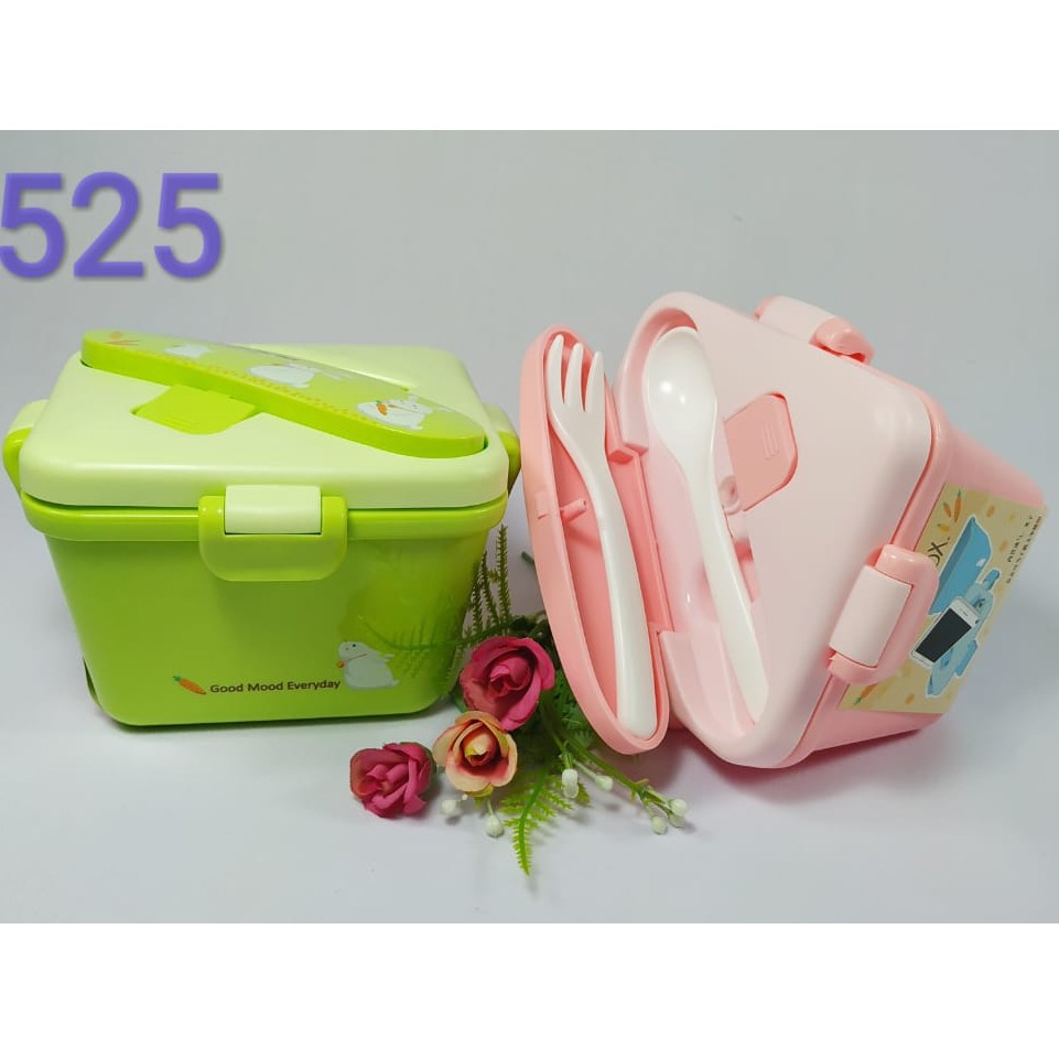 KUP - COD MURAH B-525 SET LUNCH BOX HAPPINESS SEEMS FAR BUT COCOK UNTUK ANAK