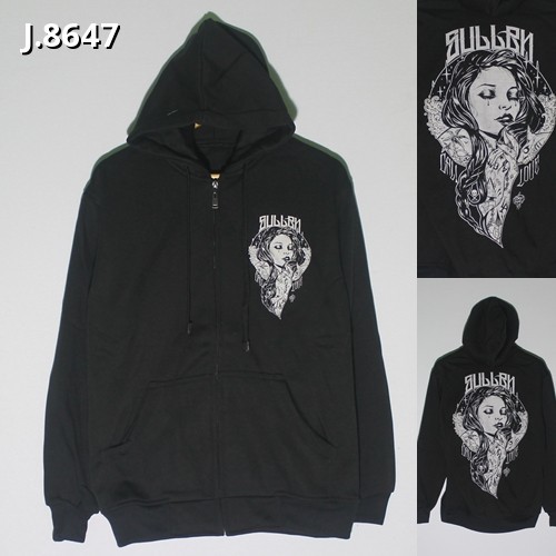 Sweater Hoodie Zipper Sullen|J.8647