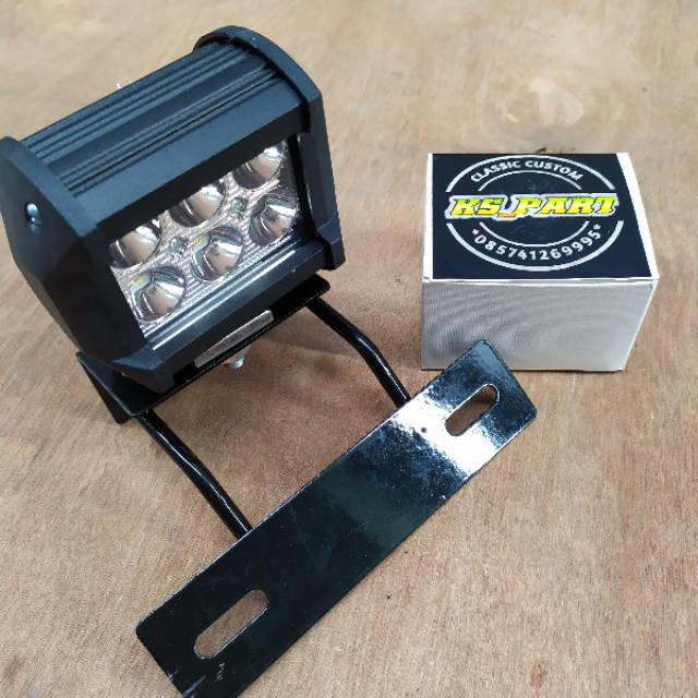 Lampu Depan LED RX KING 6 mata 1 mode + breket dudukan lampu putih