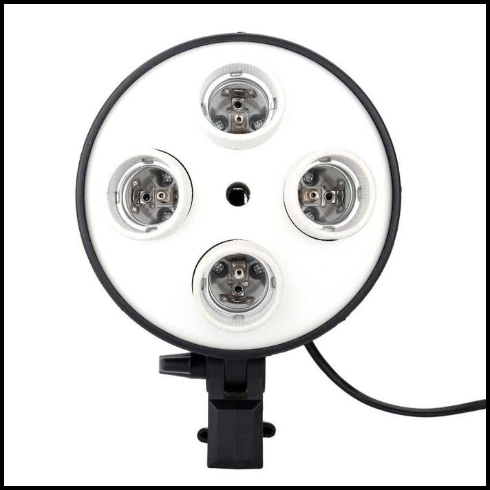 Fitting 4 Lampu Reflektor Lipat E27 Four Lamp Socket Softbox
