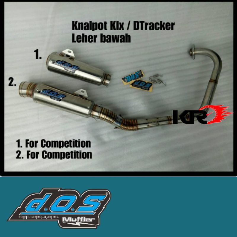 Knalpot DOS KLX D-Tracker Kolong Kompetisi Original DOS Yogyakarta