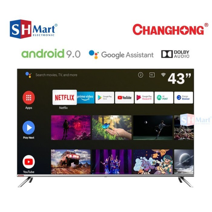 LED SMART TV 40 INCH CHANGHONG L40H7 FRAMELESS ANDROID TV ( MEDAN)