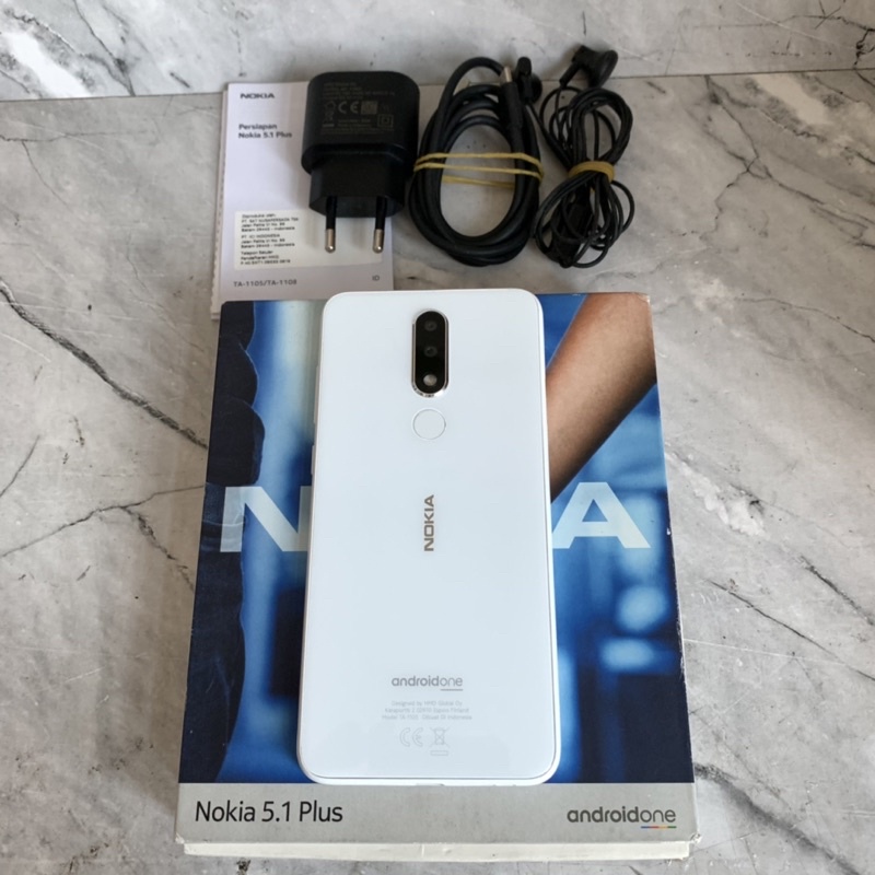Nokia 5.1 Plus ram 3G 32GB White Bekas - Mulus - Fullset Resmi - second