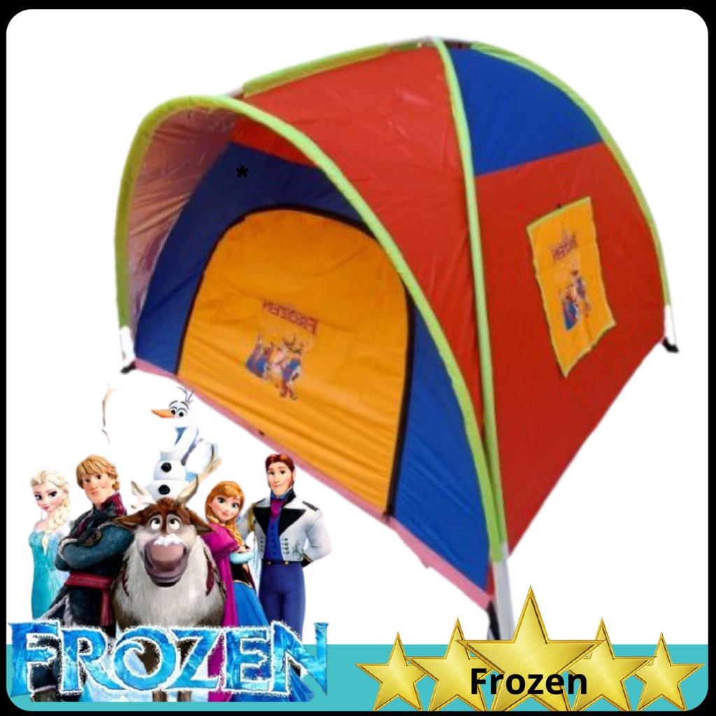 TENDA ANAK KARAKTER FROZEN UKURAN 120X120 CM _ TENDA MAINAN ANAK MURAH _ KEMAH KEMAHAN