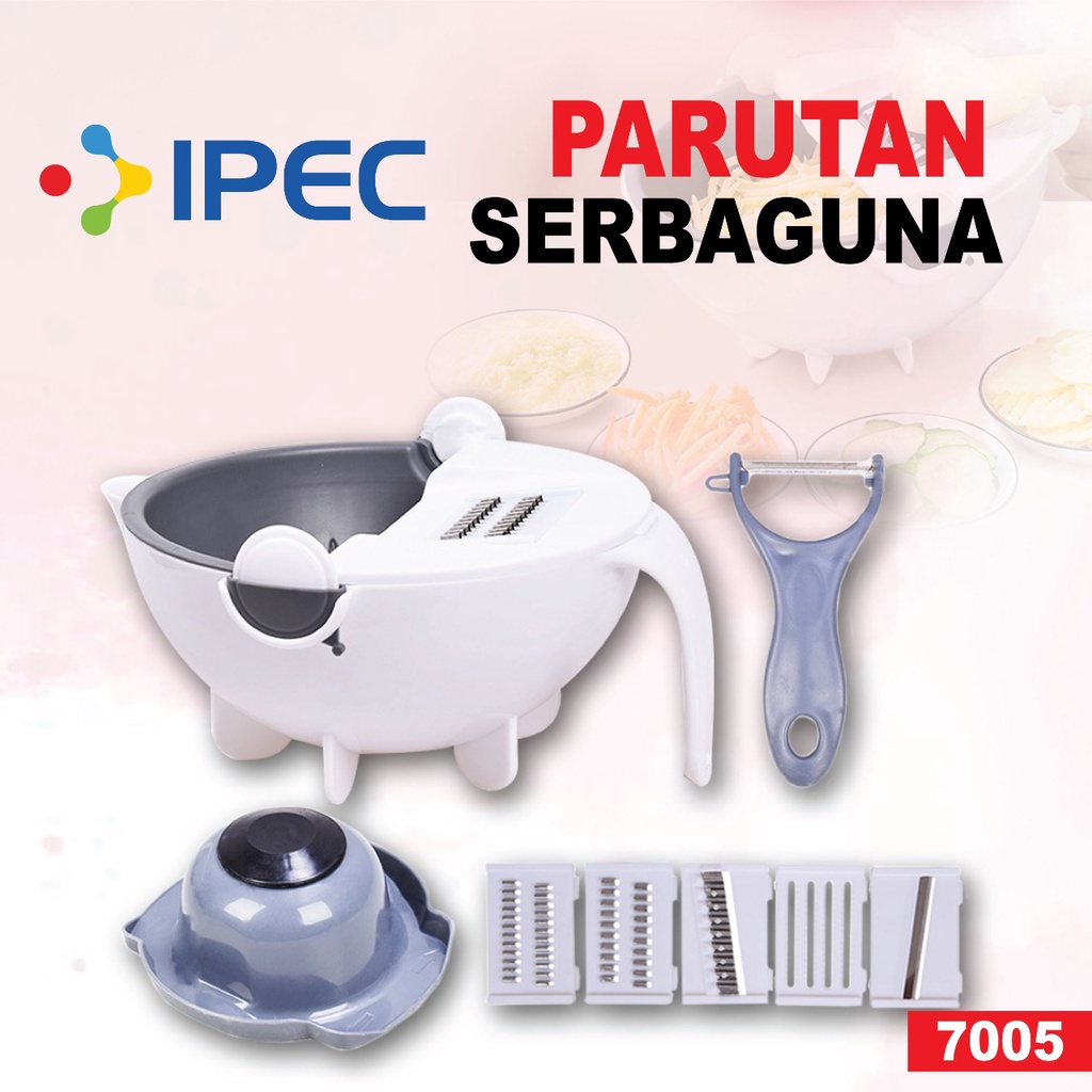 Parutan set GSF Parutan serbaguna 5set pisau parut Vegetable cutter / wet basket baskom cuci otomatis parutan set