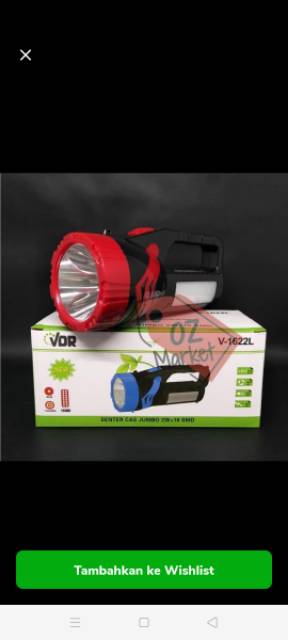 Senter LED Charge 2W+16SMD with Emergency Lamp VDR