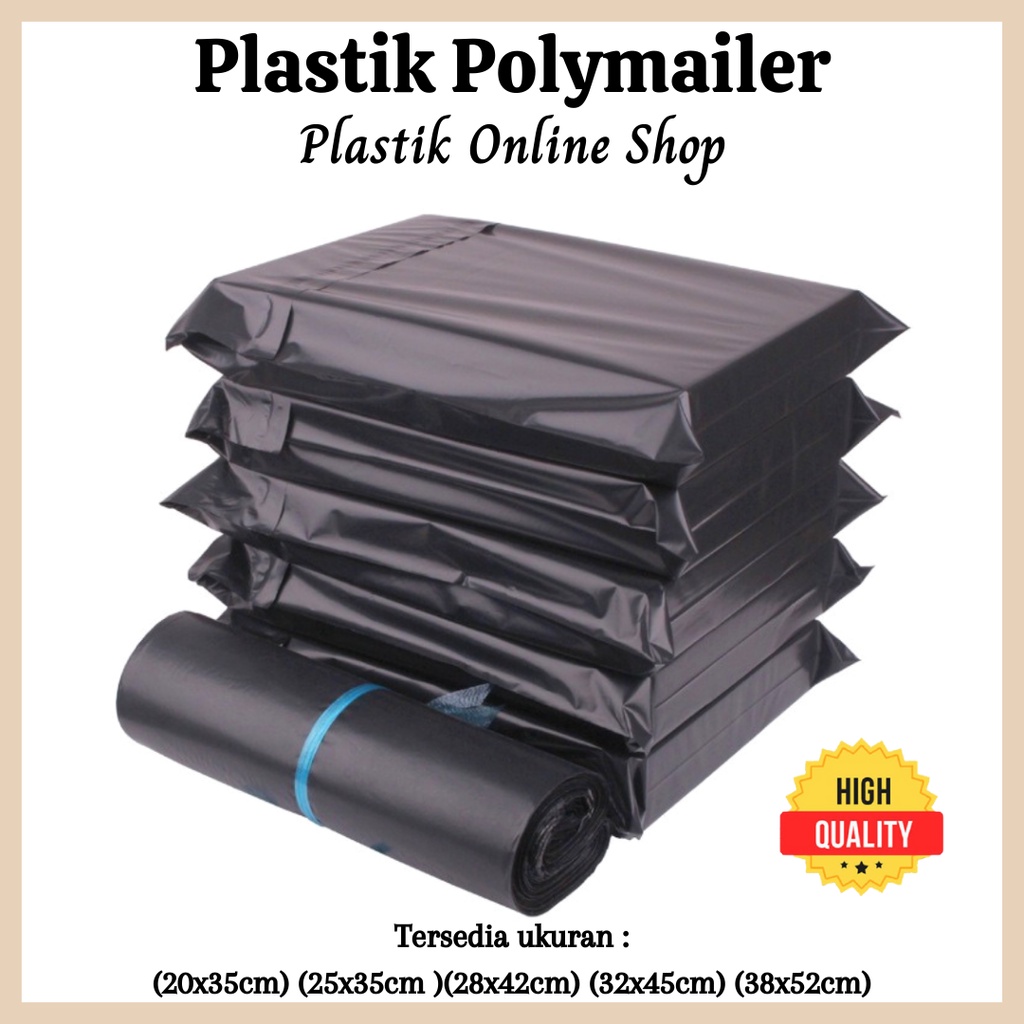 Plastik Packing Online Shop Hitam 25 x 35/KD-2