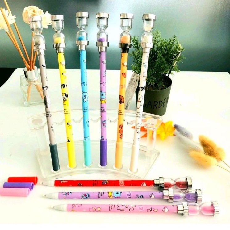 

Pulpen Gel / Pen Gel Jam Pasir BTS BT21