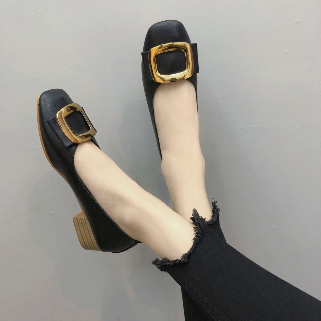 Sepatu Kerja Wanita Hak Tahu Simple Sepatu Perempuan Import Formal Kekinian SK-021