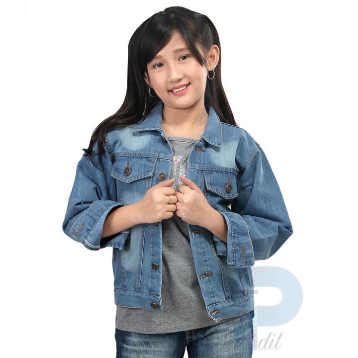 Jaket Jeans Anak Perempuan Usia 5 - 7 Tahun JAKET JEANS ANAK PEREMPUAN JAKET JEANS ANAK LAKI LAKI JA